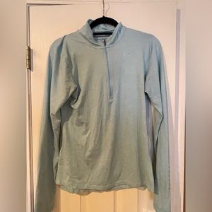 Nike Light blue dri-fit Quarter Zip Top!